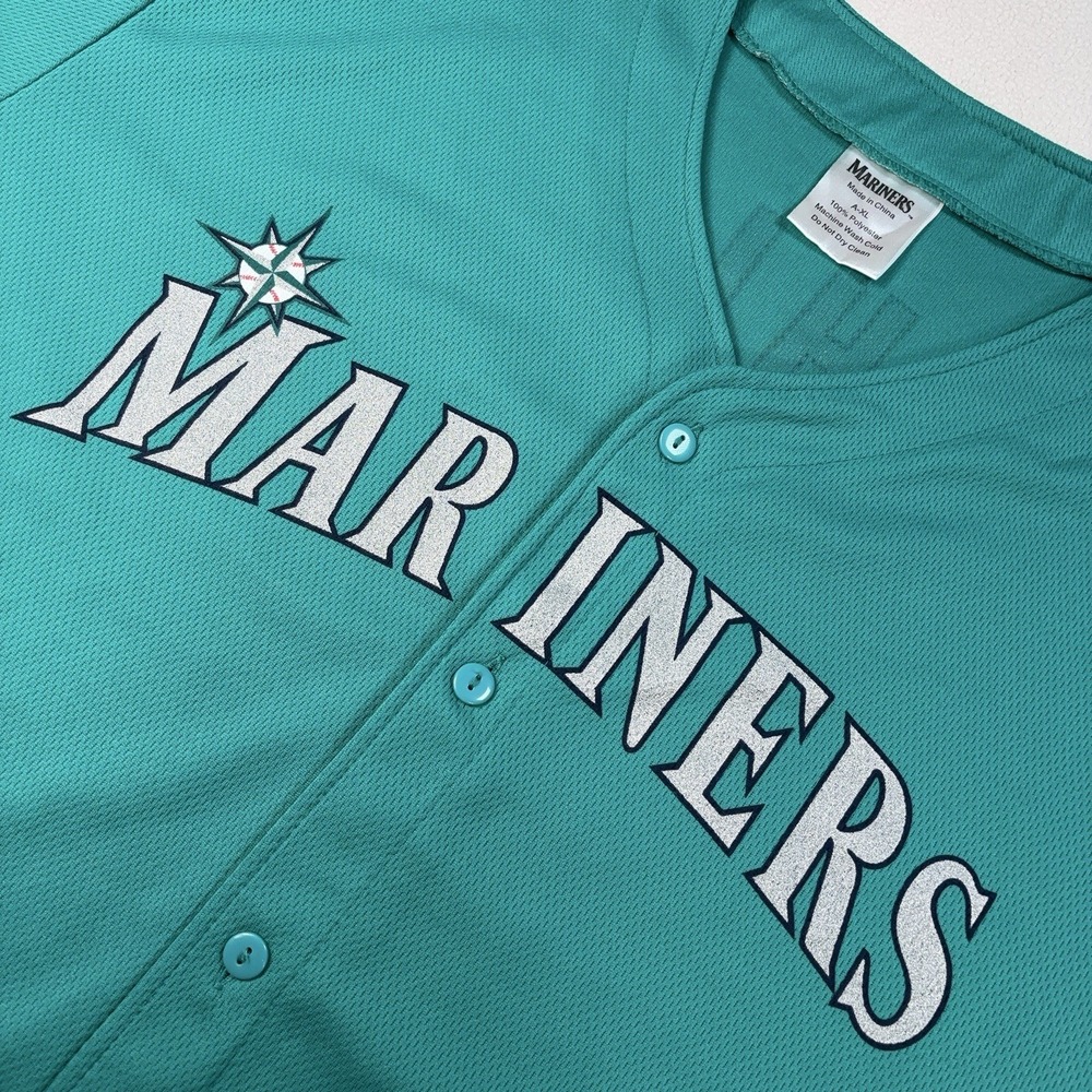 Seattle Mariners Ichiro Baseball Jersey Men's XL Teal 51 Lightweight‎ 2011 - Picture 7 of 13